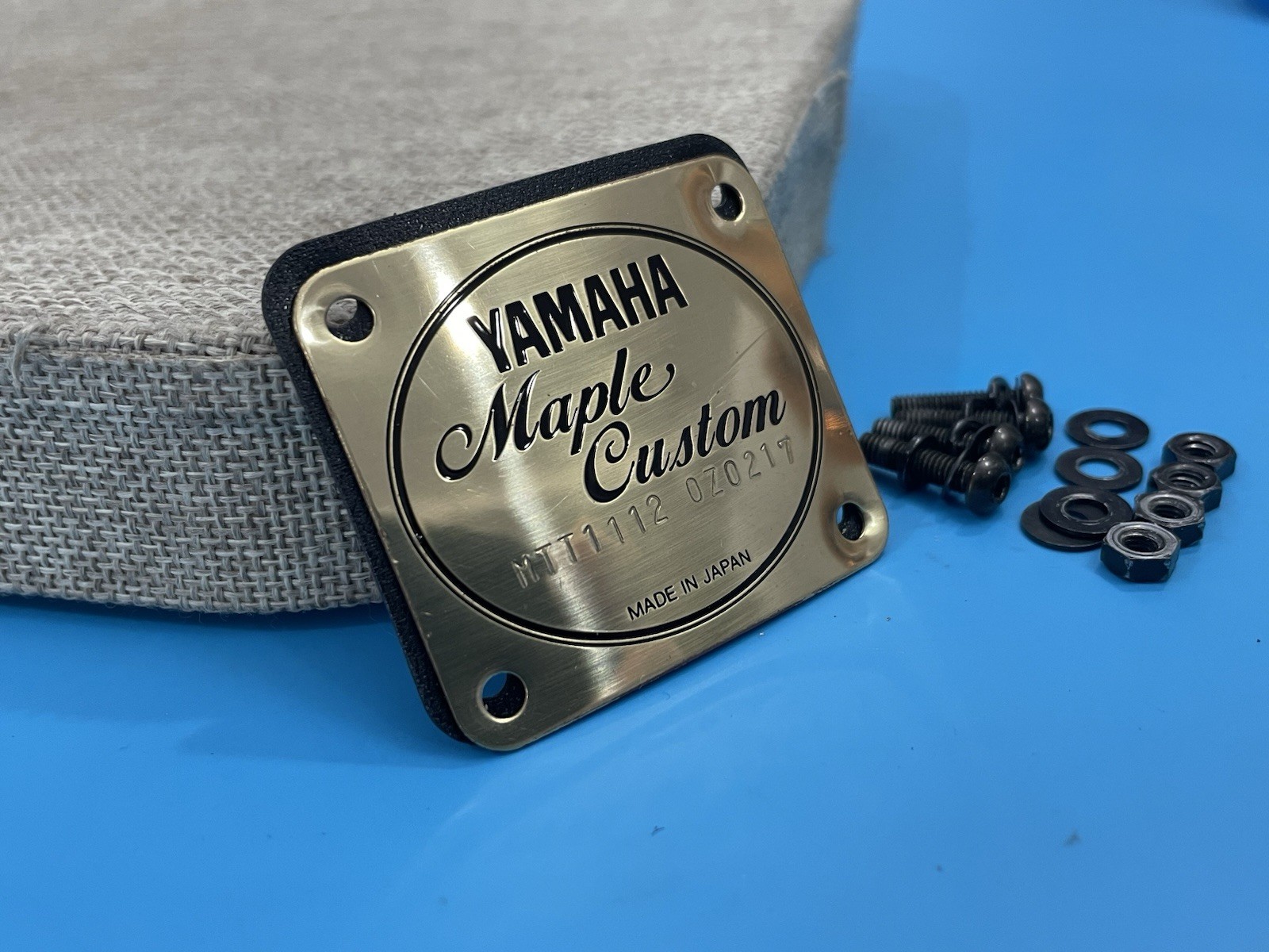Yamaha 90s 2000s Maple Custom Snare Drum Bass Drum Floor Tom Badge Japan