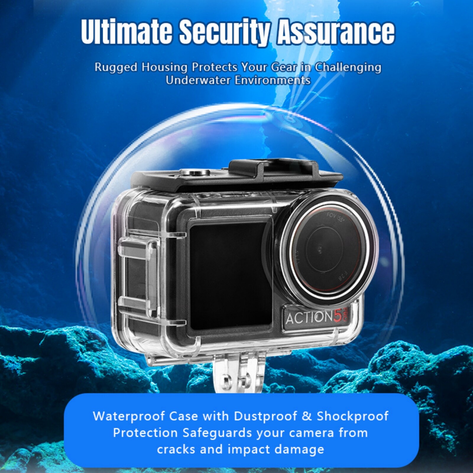 Waterproof Case for DJI Action 5 Pro 4 3 40m Diving Shell