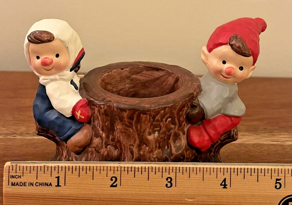 Handpainted Gnome Pixie Mini Planter Cottage Core 6x3.5 inch