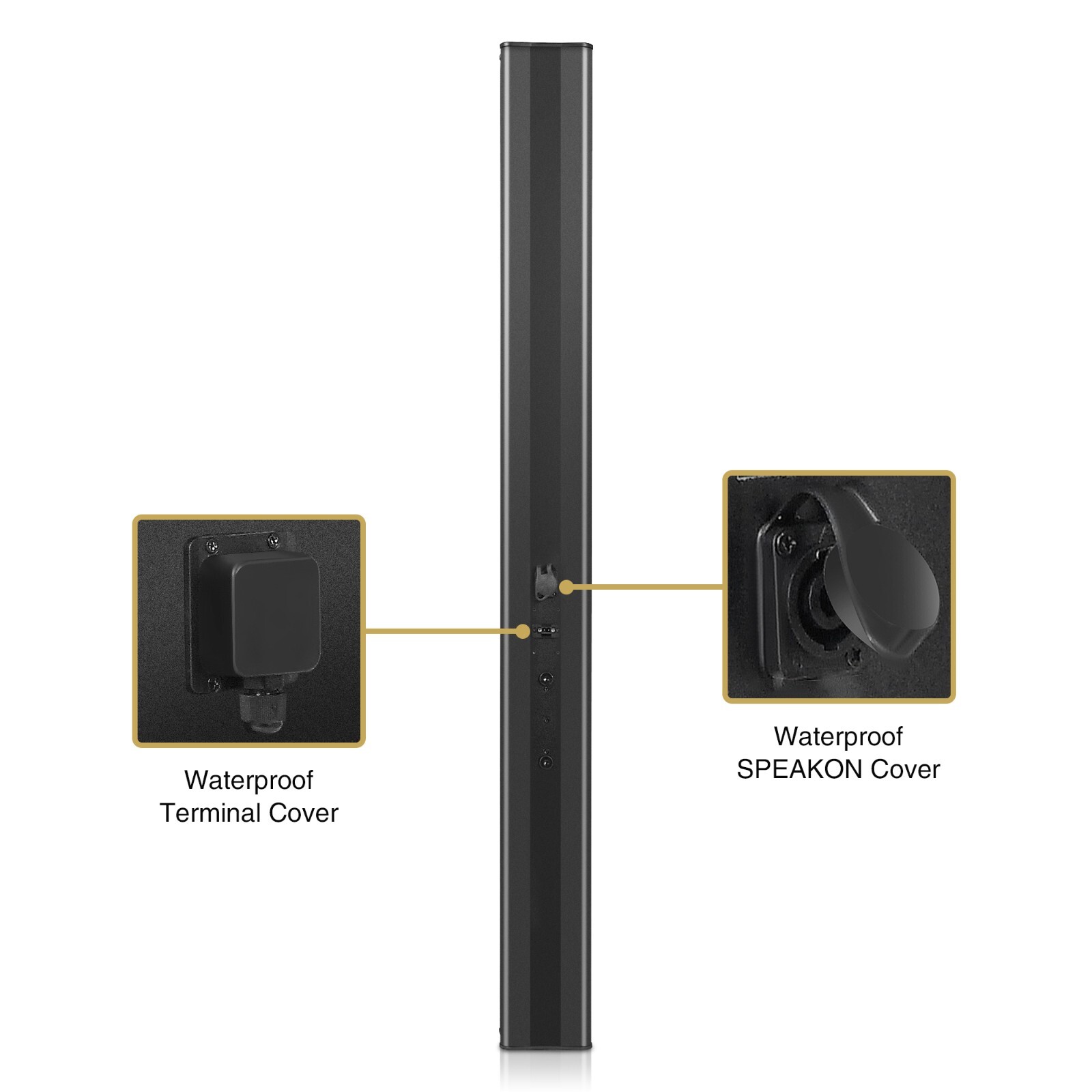 Sound Town Passive Line Array Column Speaker w/ Wall Mount Bracket (CARPO-M106B)