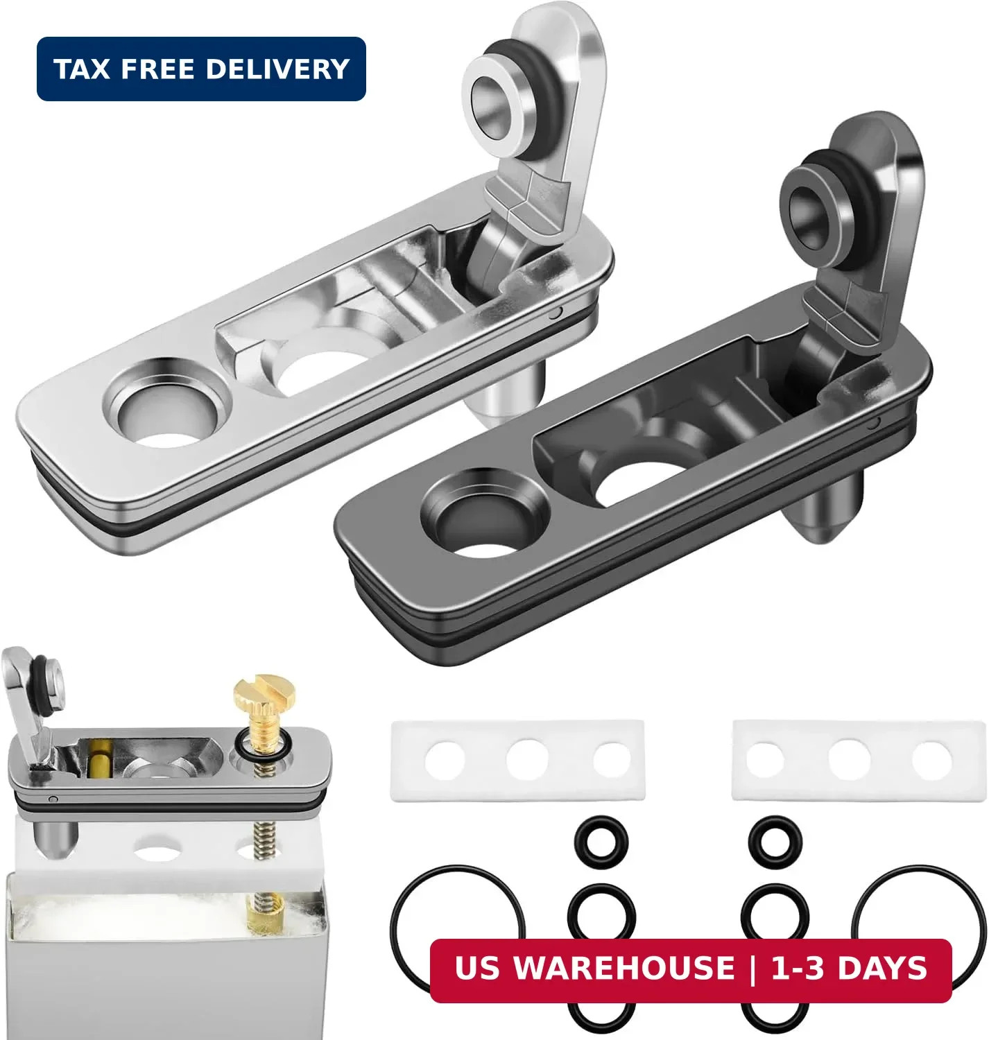 2 Set Lighter Gasket Seal Metal Lighter Repair Insert Accessories Kit 1Ppcs Cott