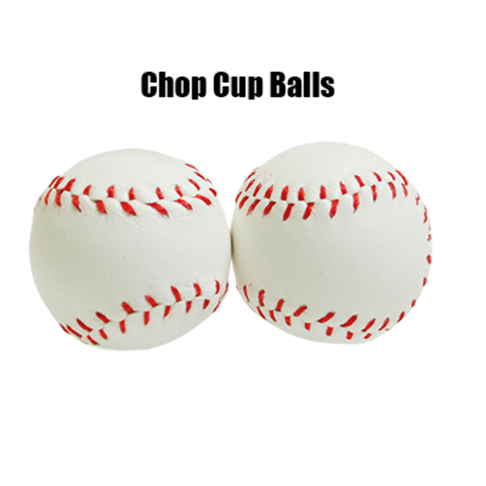Chop Cup Balls White Leather (Set of 2) by Leo Smetsers - Trick