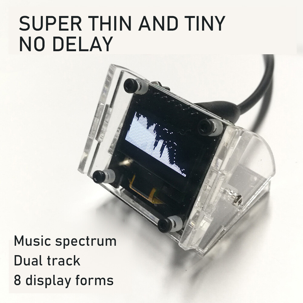 OLED Mini Music Spectrum Display Analyzer Audio Level Indicator VU Meter 8 Types