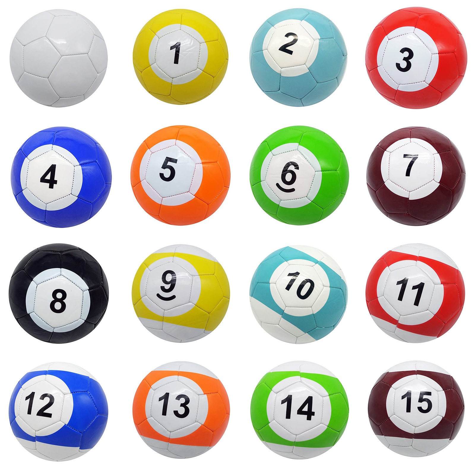 16 Pcs Snooker Balls Soccer Table Game Street Ball Huge Billiards Football fo...