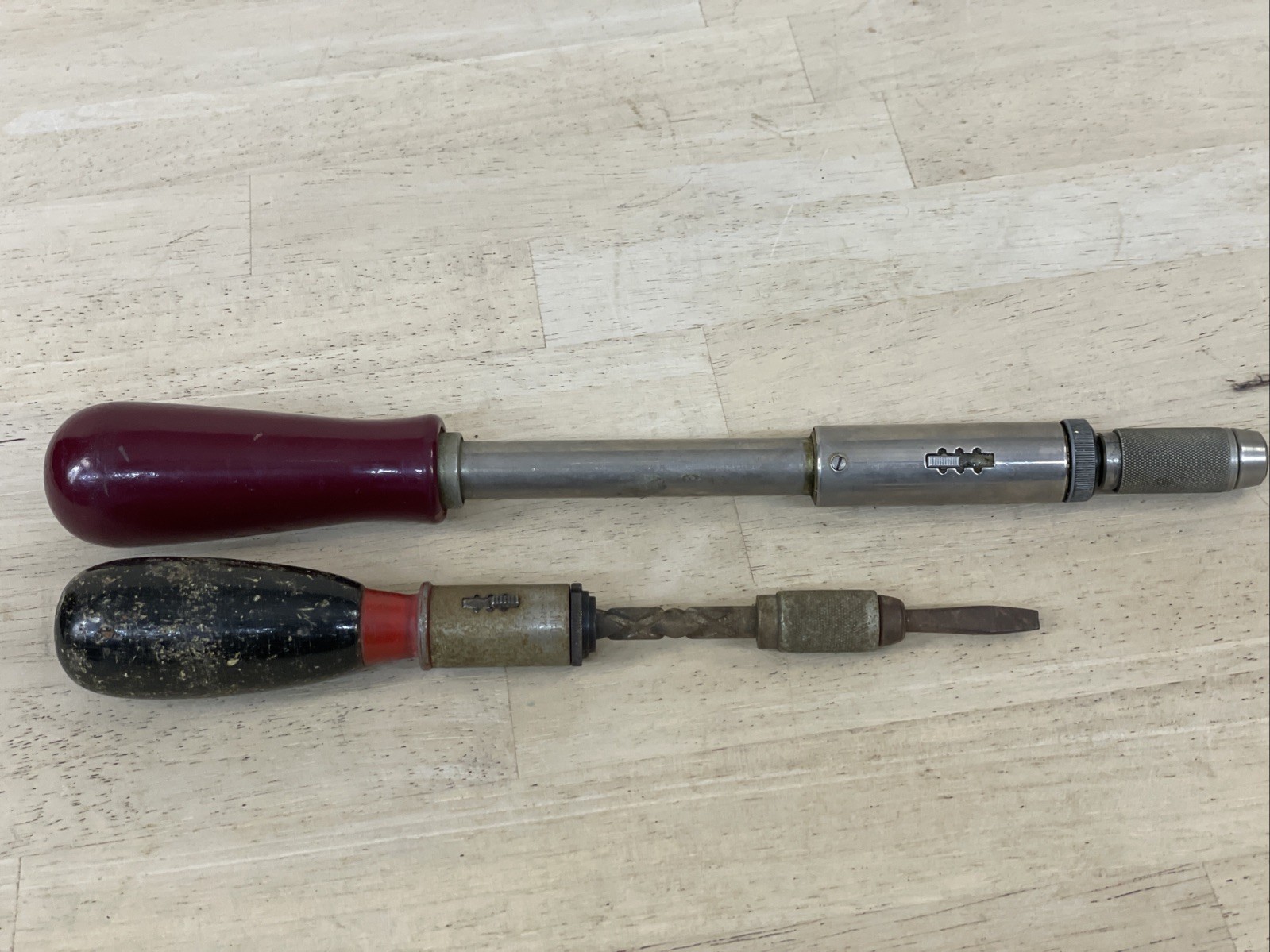 German & Stanley YANKEE 130A Ratchet Screwdriver Push Drill Lot Of 2 Vintage