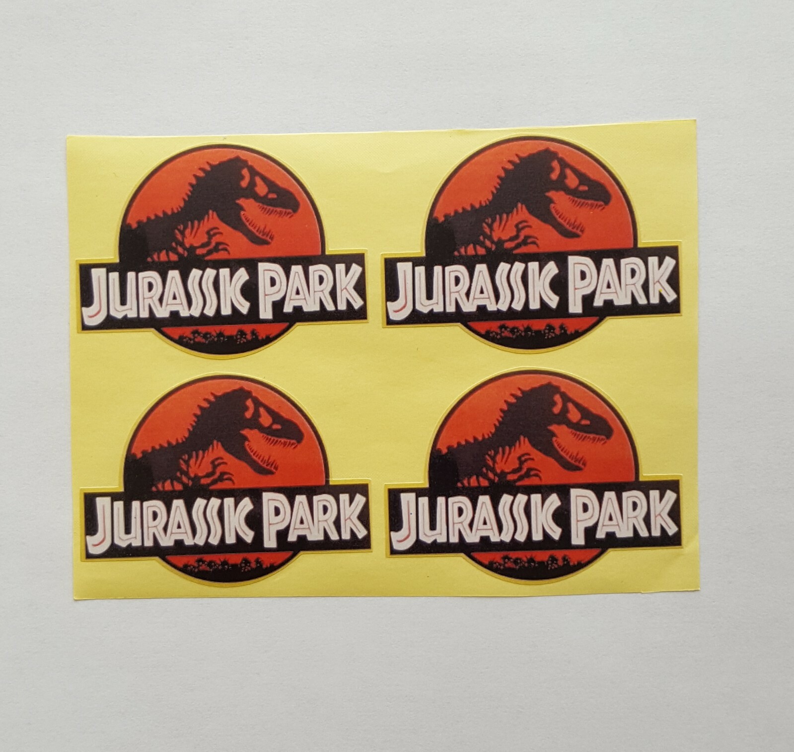 Jurassic Park Waterproof Stickers Set Vinyl Decal Free Shipping 4 Red Stickers
