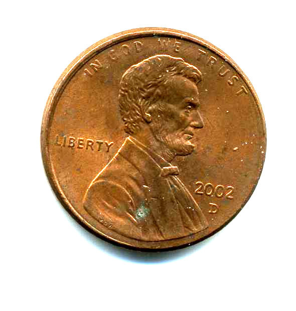 Lincoln MEMORIAL Cent 2002 D Average Circulated United States 1 Penny Coin #7514