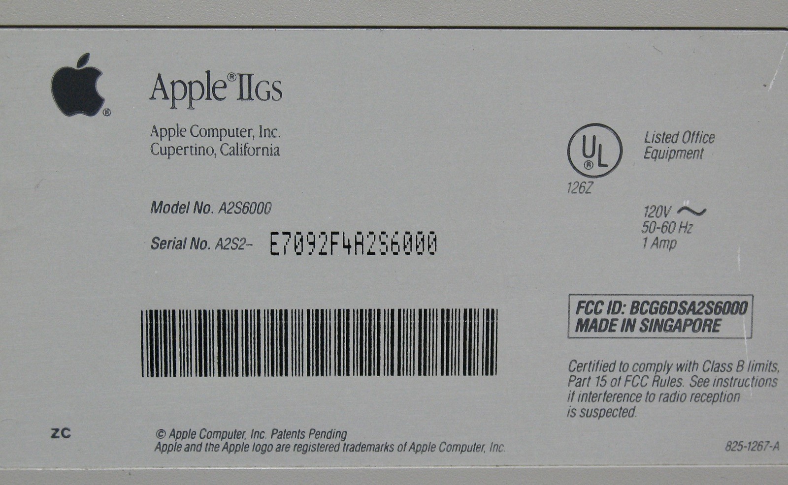 Apple IIGS Woz Edition Computer (A2S6000)