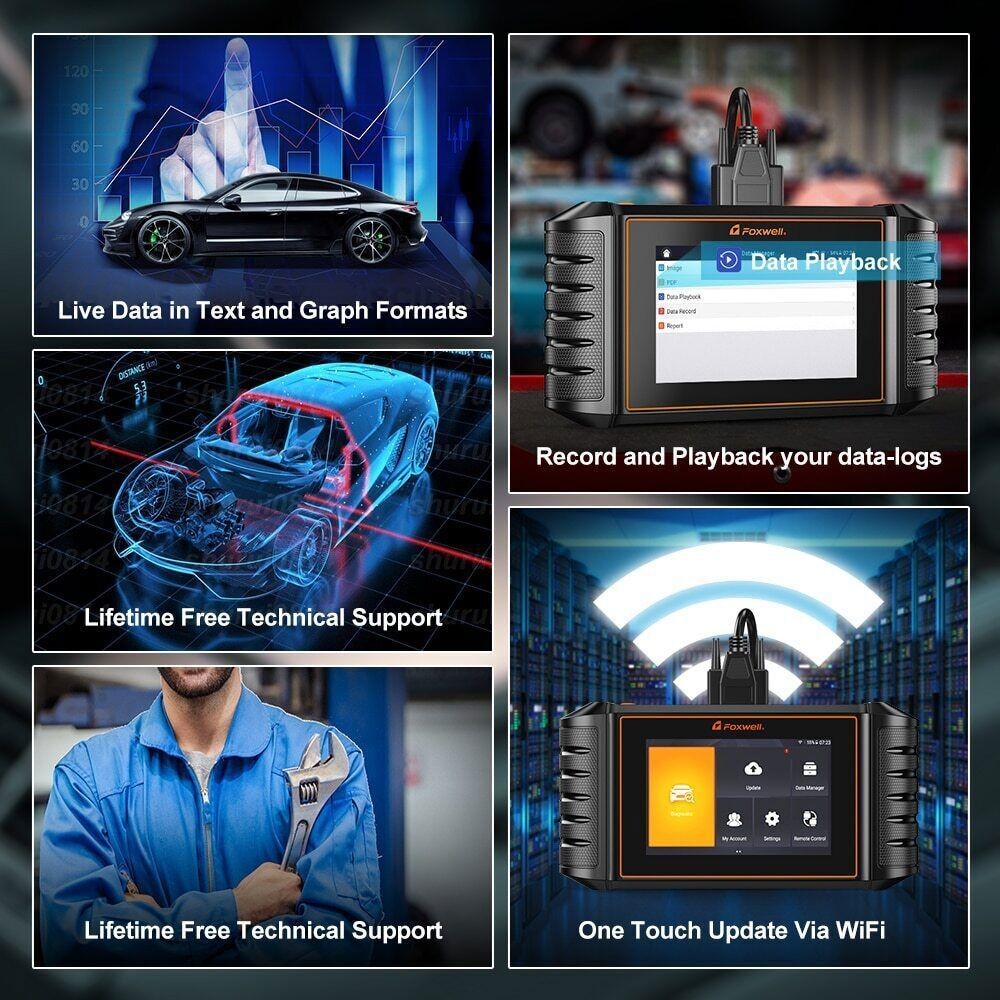 For Chrysler OBD2 Scanner FOXWELL NT710 Auto Bidirectional Ecu Coding TPMS ABS