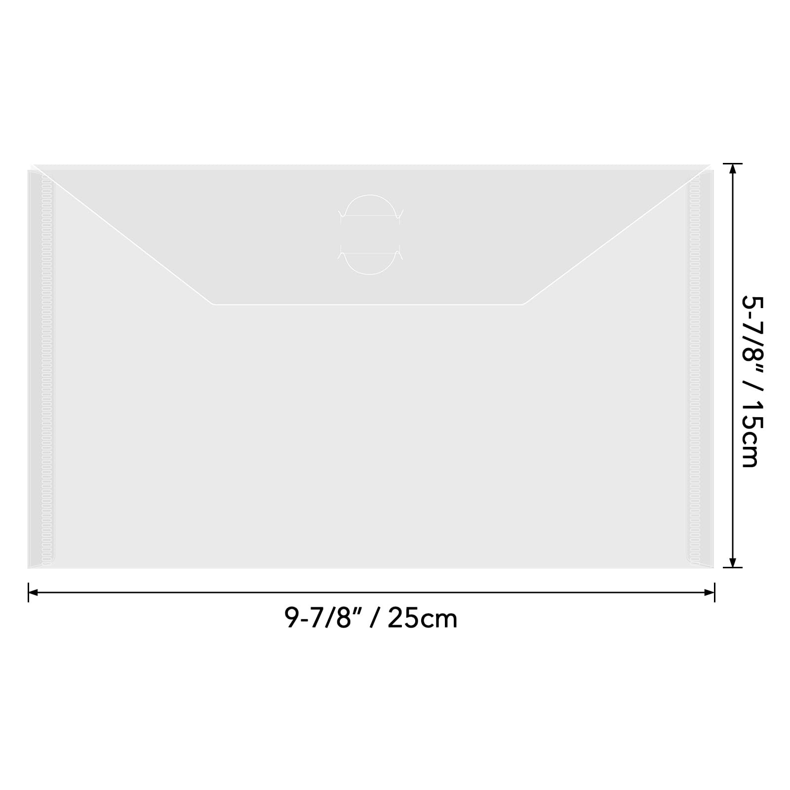 60 PCS 9.8x5.9 Inch Slimline Resealable Plastic Storage Envelopes Pockets