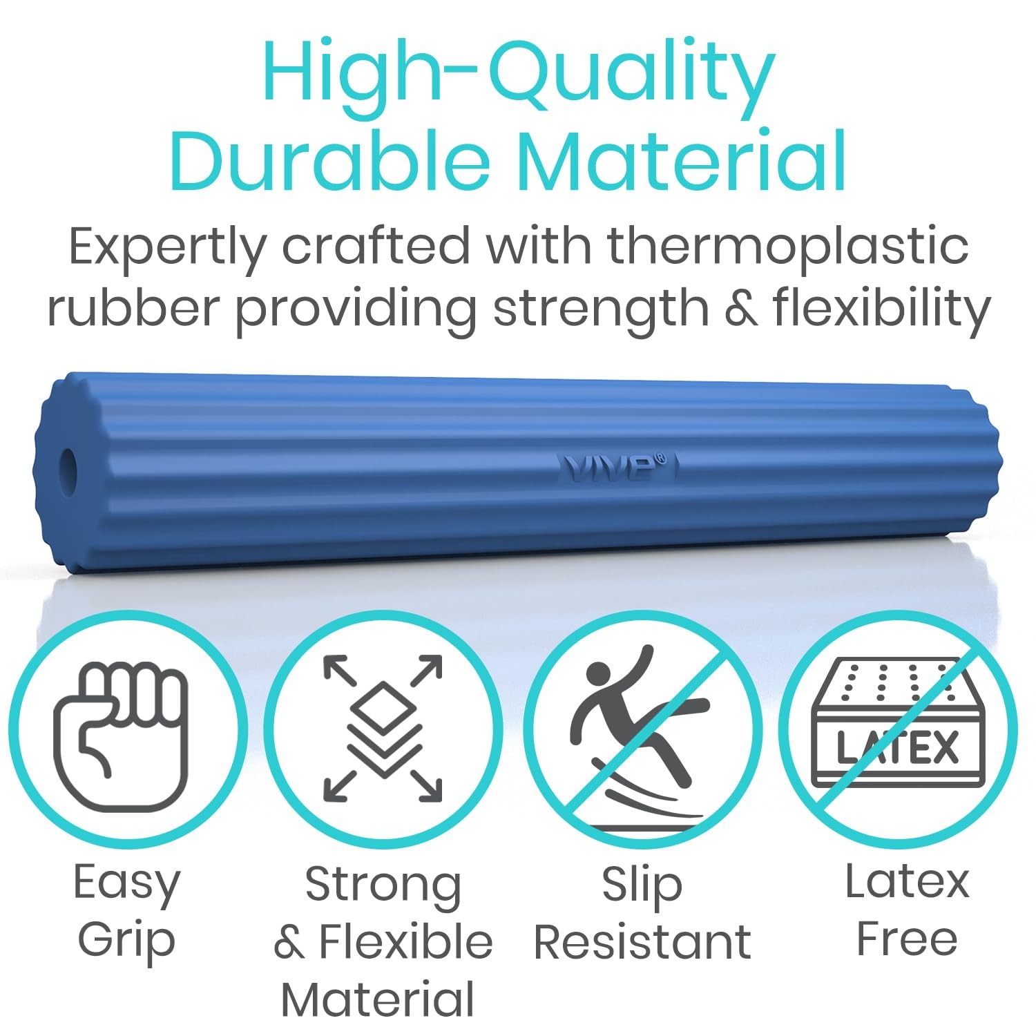 Vive Flex Therapy Bar for Tennis Elbow Relief Blue - Medium, - Medium