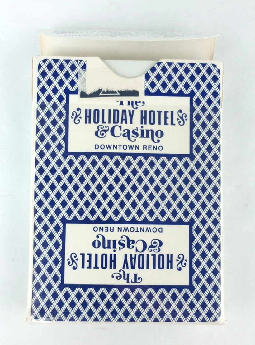 Vintage RENO HOLIDAY HOTEL CASINO  Bee Playing Cards 2 Decks Red Blue Opened