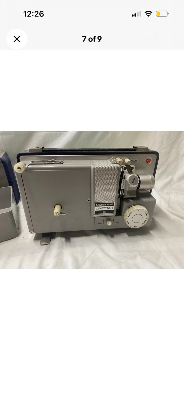 Canon P-8 Cinestar 8mm Movie Projector with Case Vintage 8mm Movie Film Format