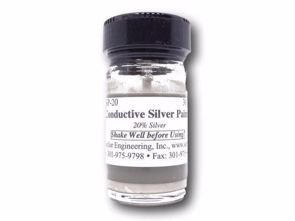 CONDUCTIVE-20% SILVER INK, 30 grams, brush in cap