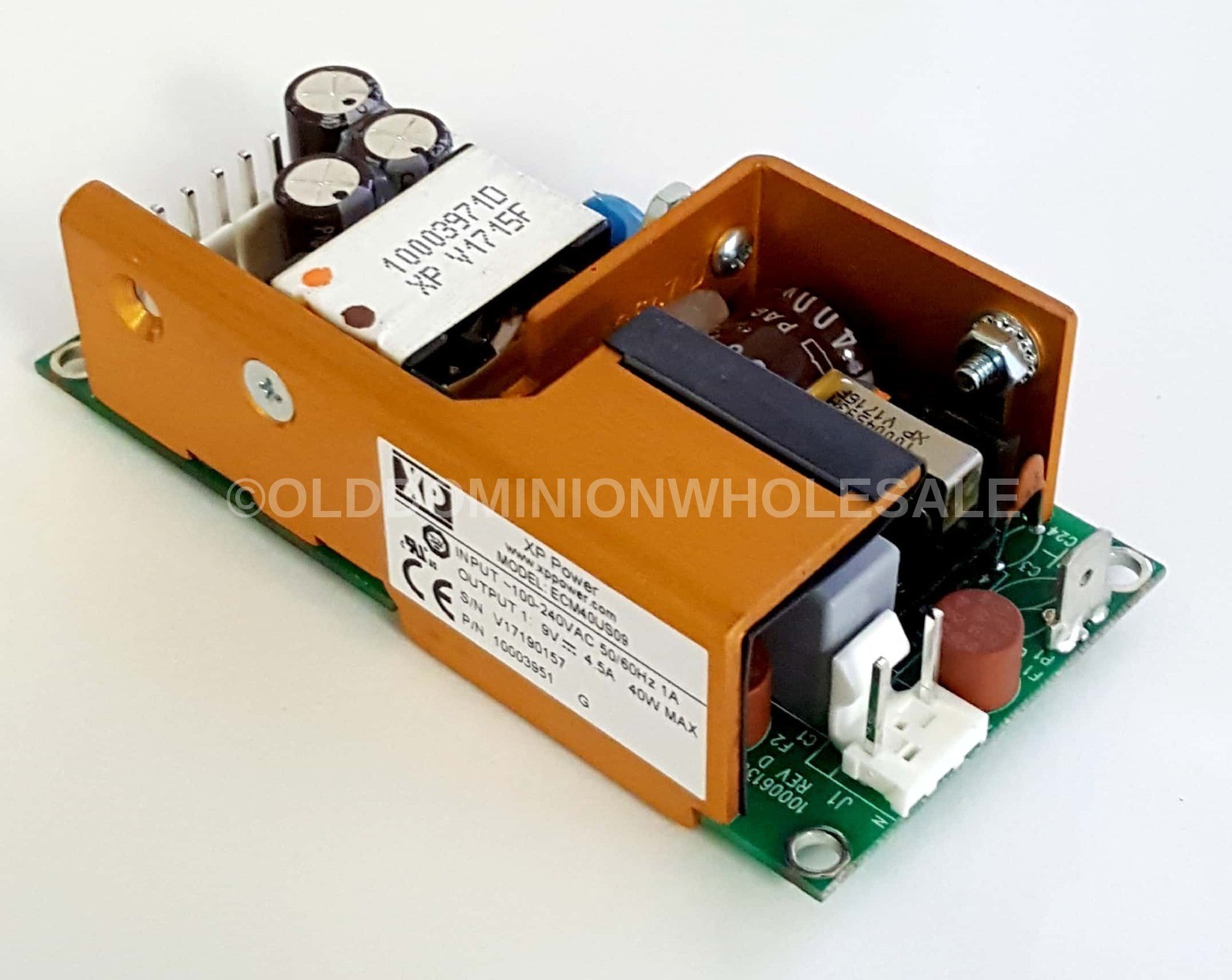 XP Power ECM40US09 Open Frame AC DC Converter 1 Output 9V 4.4A 90  264 VAC Input