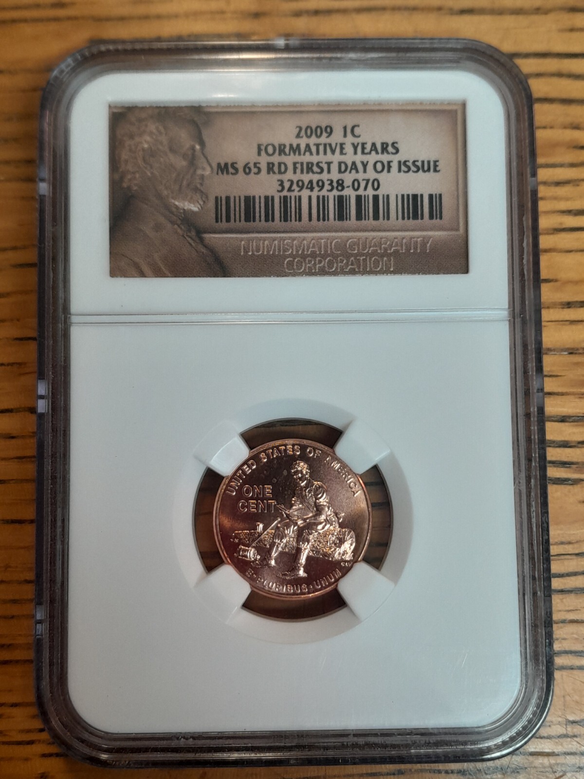 2009 Lincoln Cent Formative Years NGC MS 65 RD First Day Ceremony