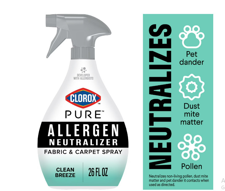 PURE Allergen Neutralizer Fabric and Carpet Spray, Clean Breeze, 26 Fluid Ounces