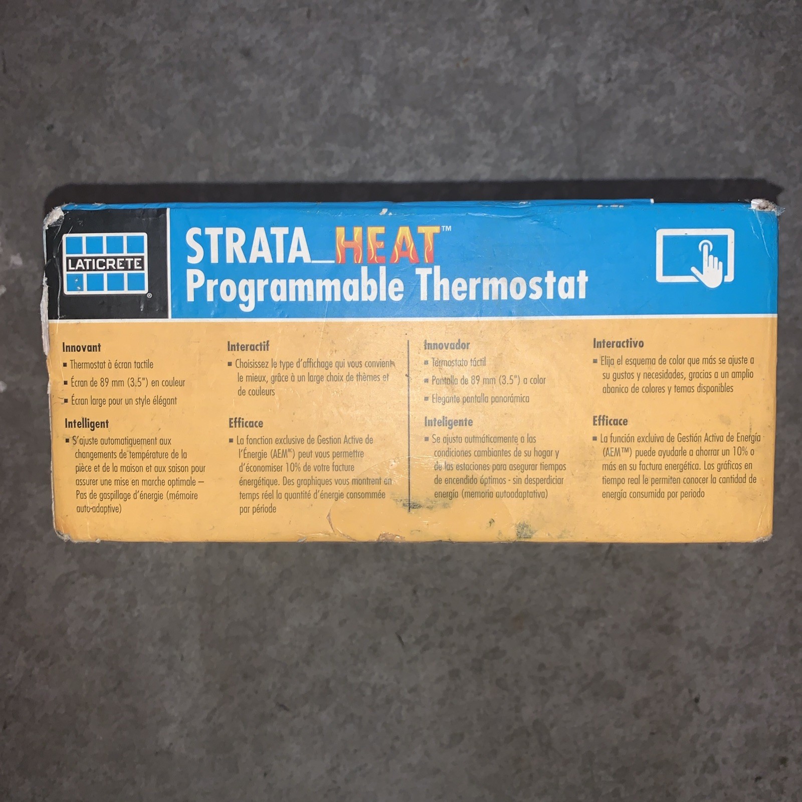 Laticrete 0802-0403-T STRATA HEAT Smart Touch LCD Programmable Thermostat