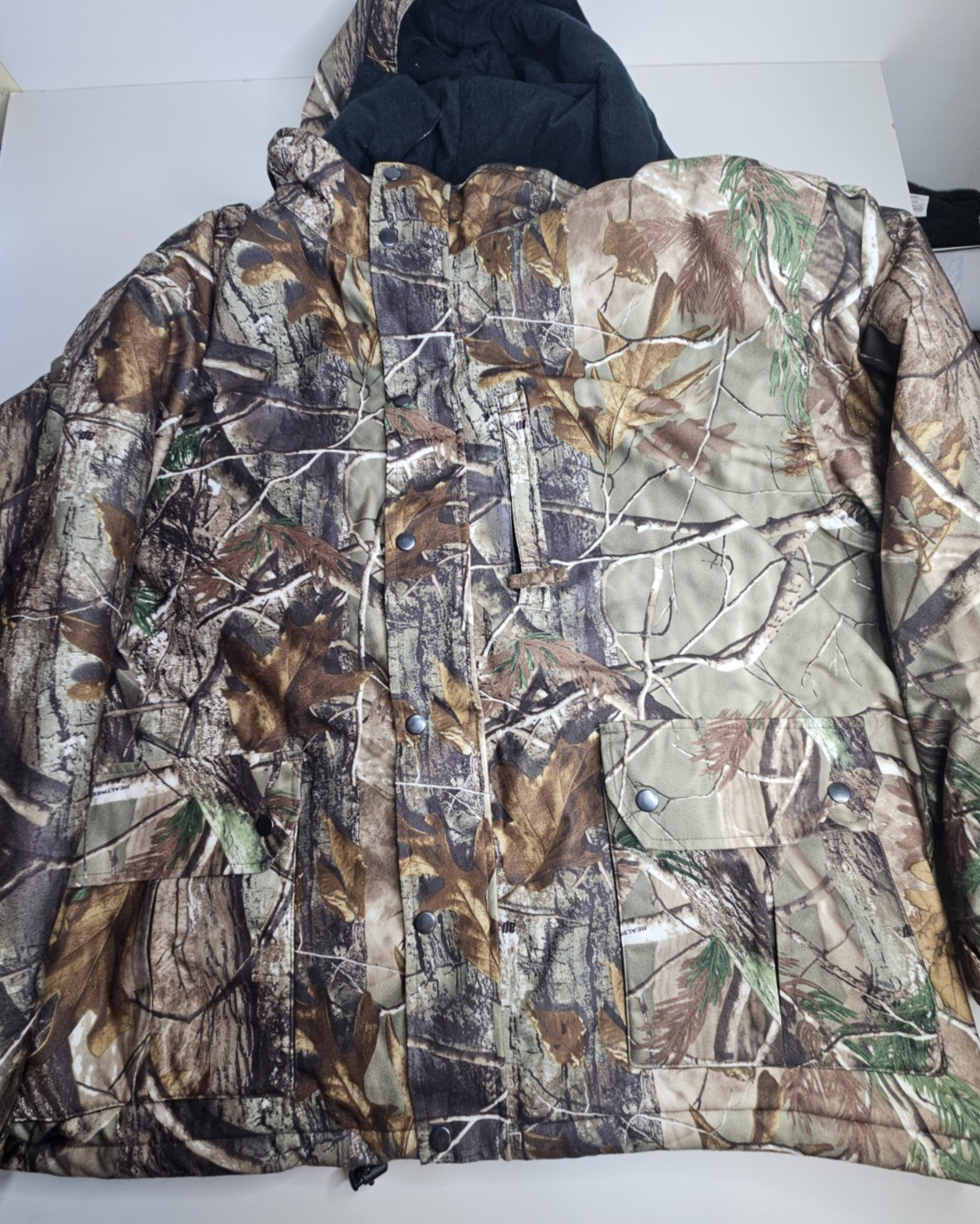 Cabelas Herters Real Tree Camo Hunting Jacket Coat Hood Insulated Size 3XL