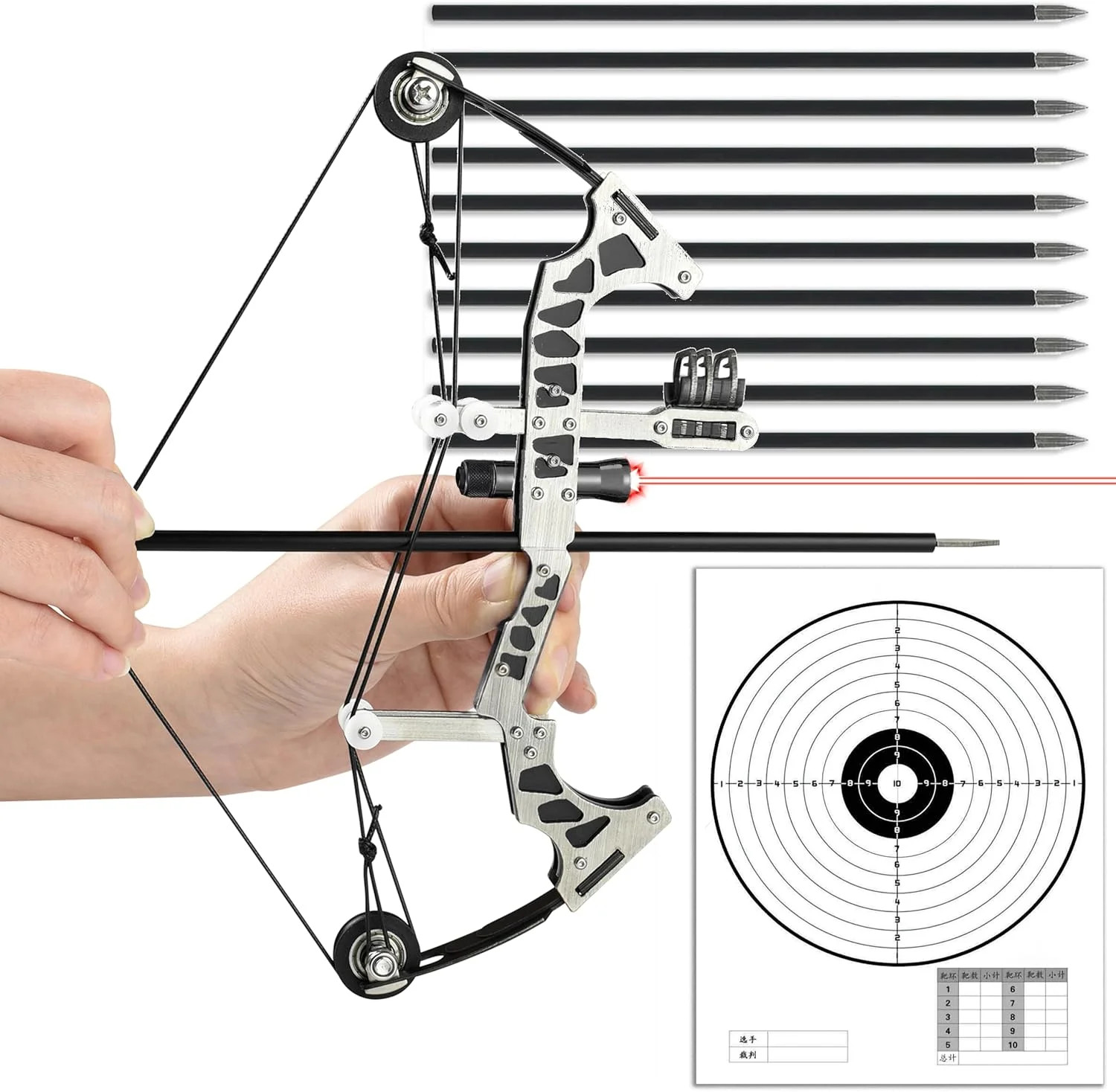 Archery Bow Set Left and Right Hand Compound Bow Hunting Bow Metal Material Cata