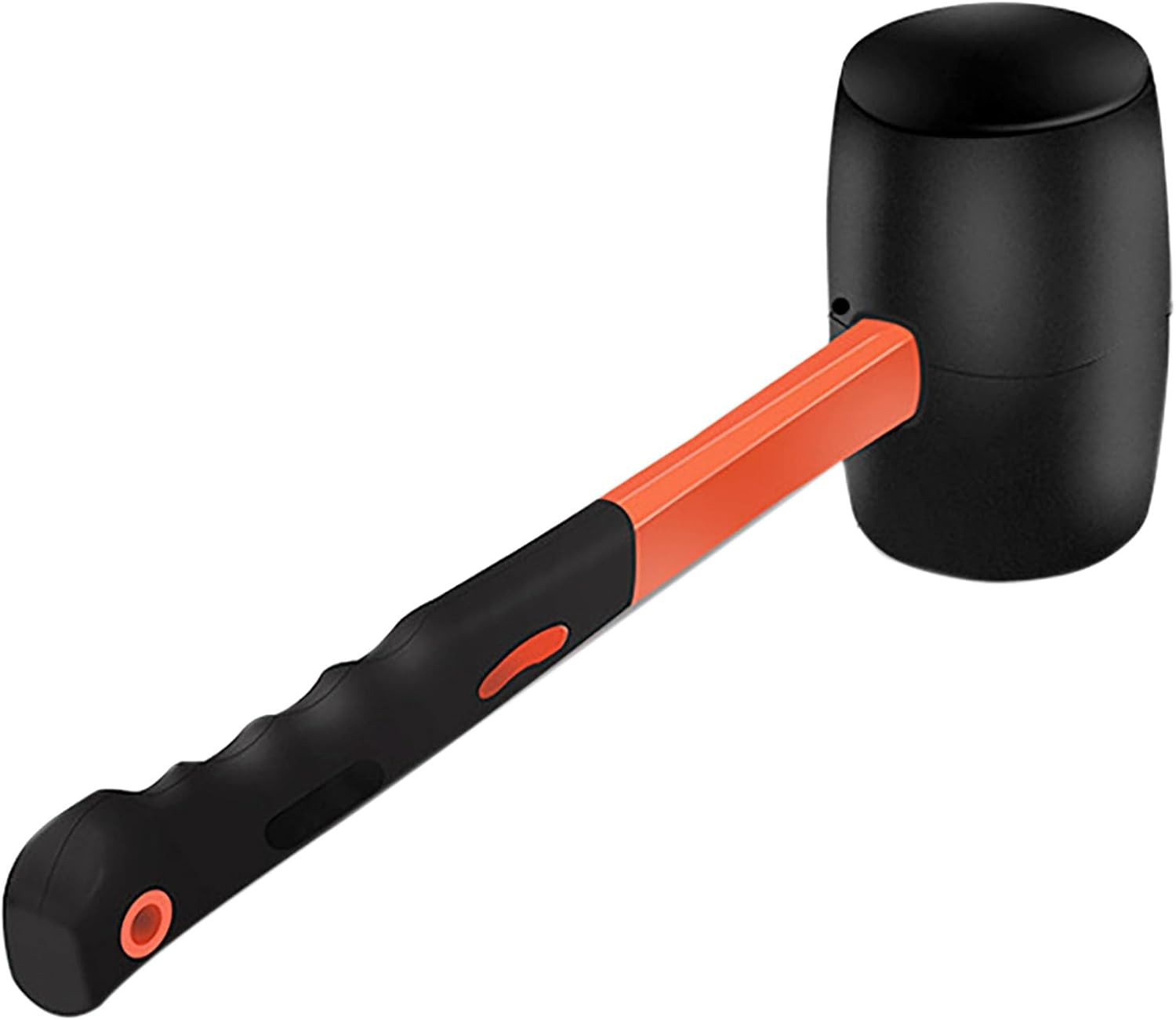 12 Oz Rubber Mallet Hammer – Shock-Absorbing Fiberglass Handle for DIY & Camping
