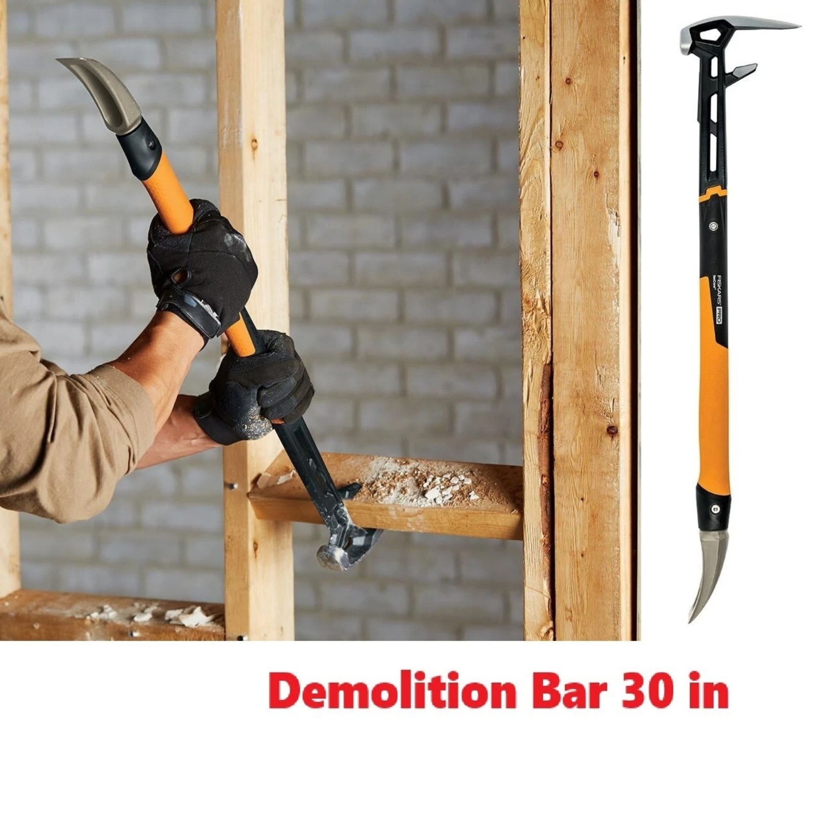 Demo Hammer Crowbar Wrecking Pry Bar for Removing Hardwood/ Tile Floor Sheetrock