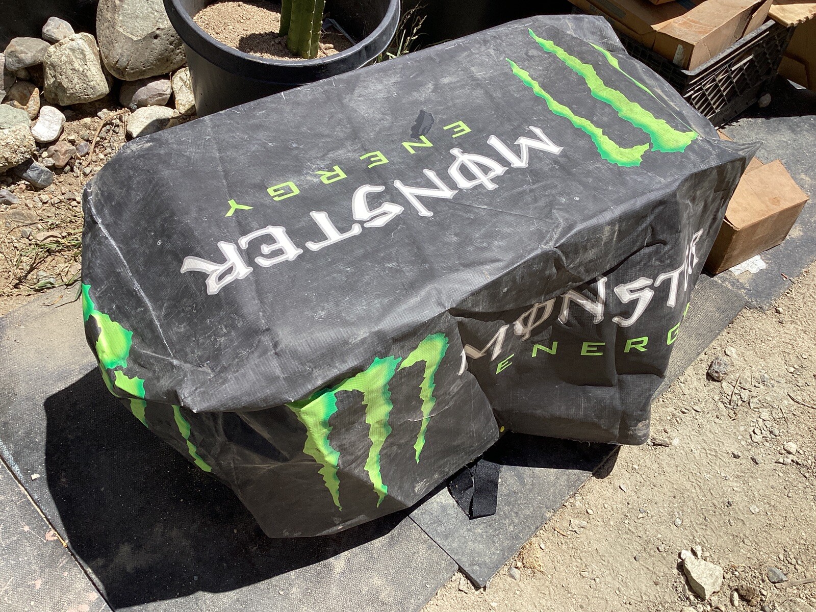 Monster Energy Hay Bale Cover Tuff Block Cover Used Condition Supercross Moto