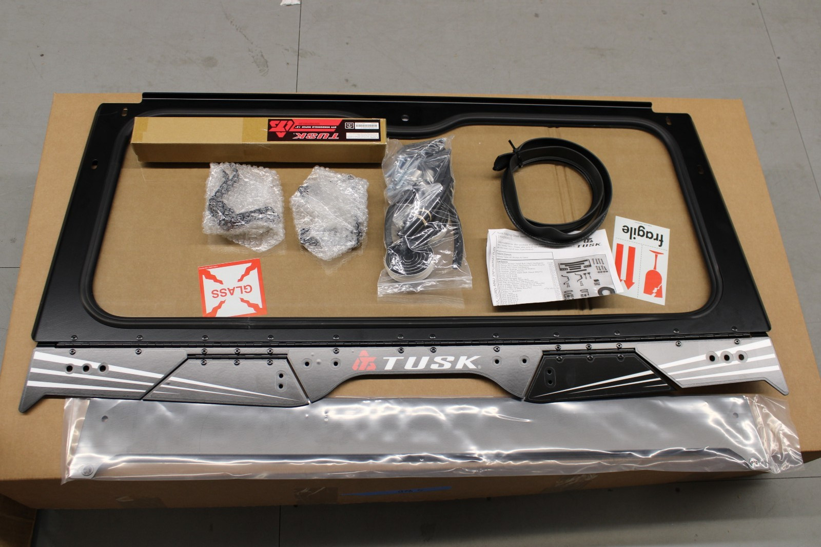 Tusk UTV Folding Glass Windshield w/Wiper - (HONDA 2019-2025 Talon 1000R)