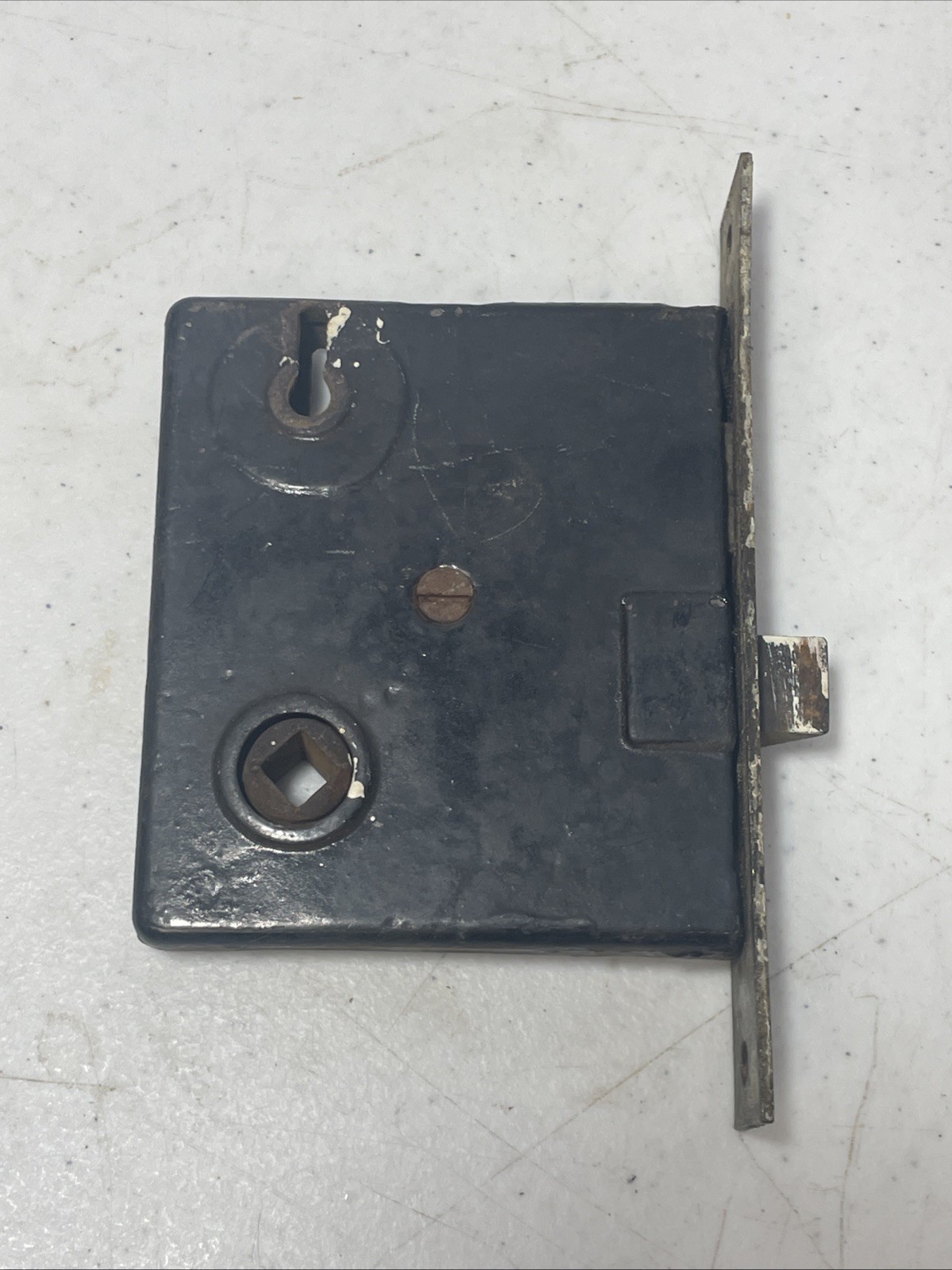 Vintage Door Latch Mortise Lock Solid Heavy No Key