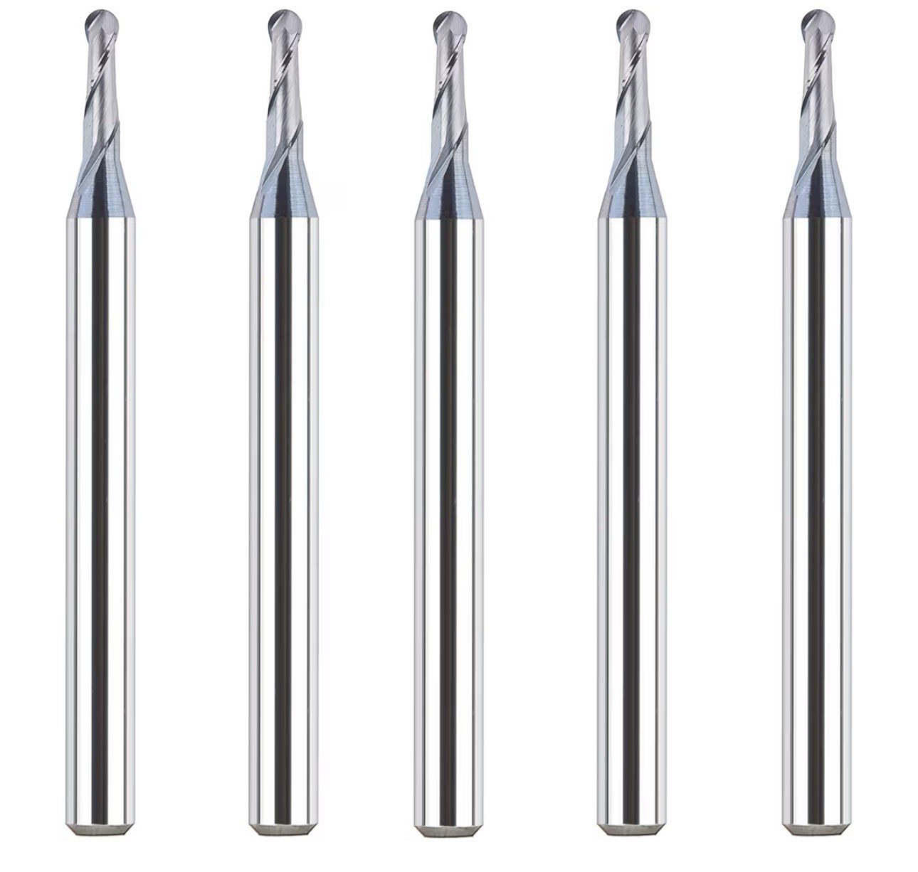 SpeTool M03004 5Pcs CNC SC Spiral for Steel, Stainless Steel with TiAlN 1/16" N