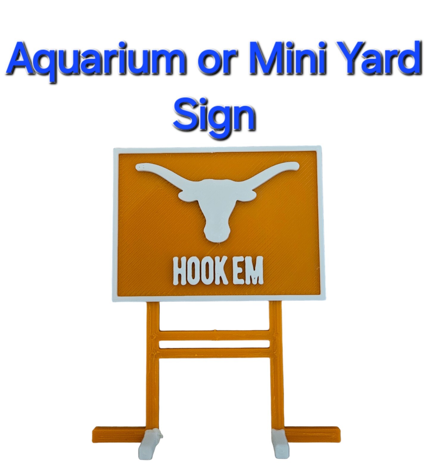 Texas Longhorns Hook Em Aquarium Decor or Mini Yard Sign University Of Texas