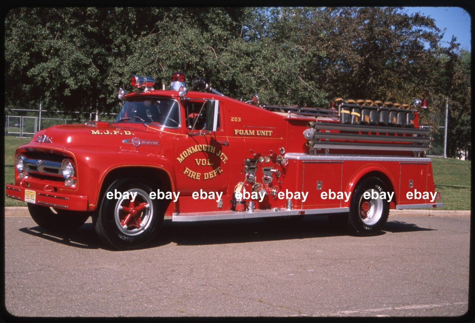 Monmouth Junction NJ 1956 Ford F800 TASC pumper Fire Apparatus Slide