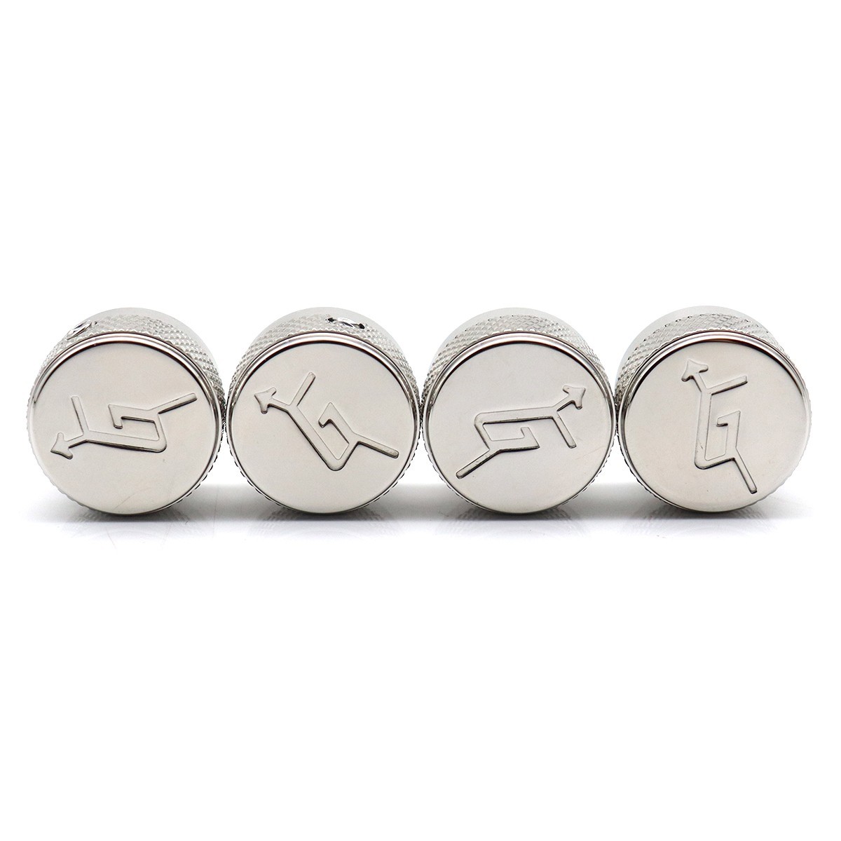 4x Silver Gretsch Knobs Arrow/G Logo Knob Metal Guitar Control Knob Volume Knob