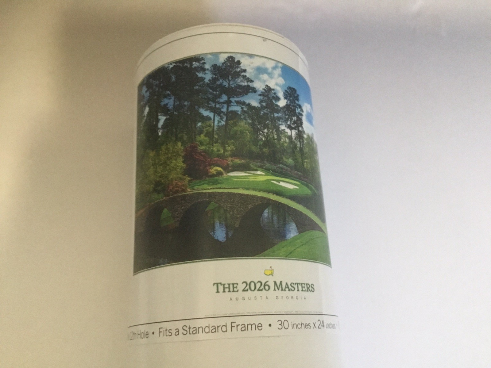 The 2026 Masters Golf Tournament Poster The 12th Hole 30 X 24 Inches Golden Bell
