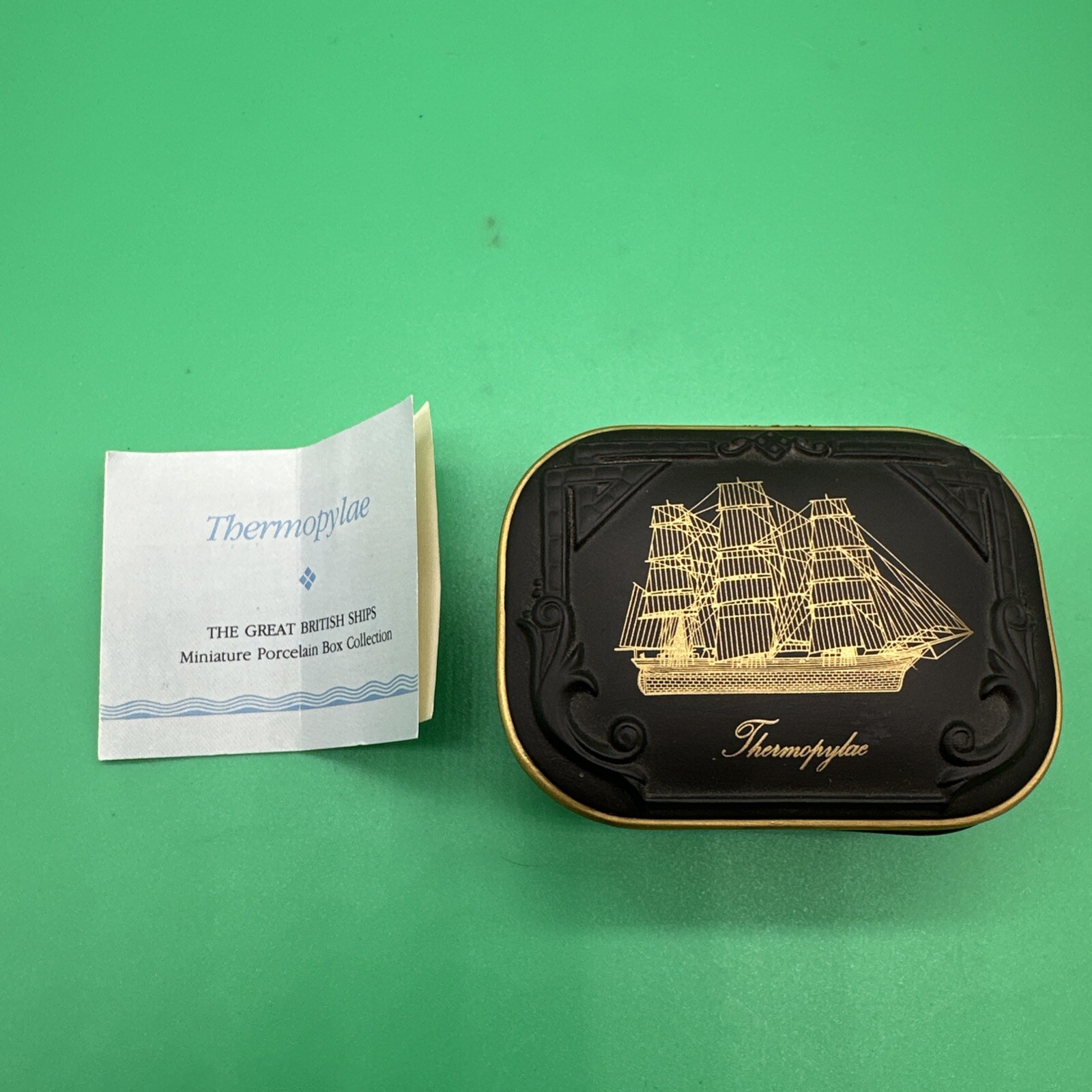 Vntg John Pinches Great British Ship Collection "Thermopylae" 1980 Trinket Box
