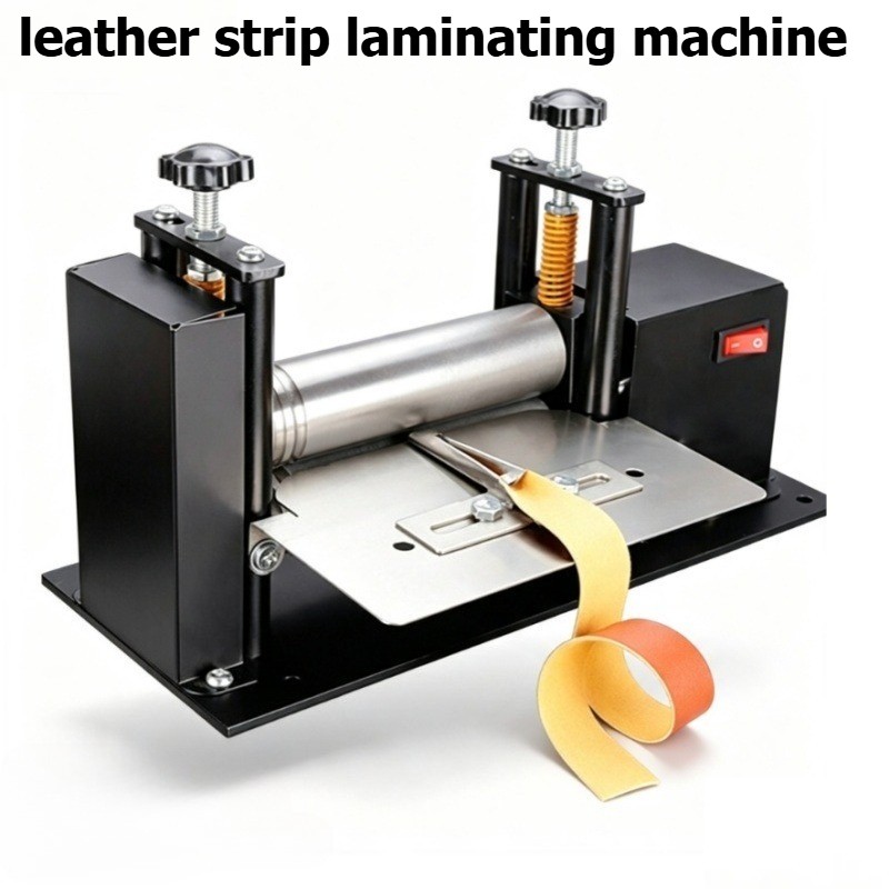 Electric Leather Shoulder Strap Rolling Machine 220V Strip Pulling Laminator