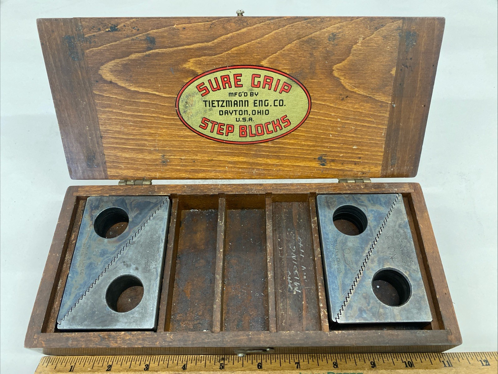 RARE Tietzmann Eng. SURE GRIP STEP BLOCKS Set Dayton Oh. no. 3 Only w/box, M0820