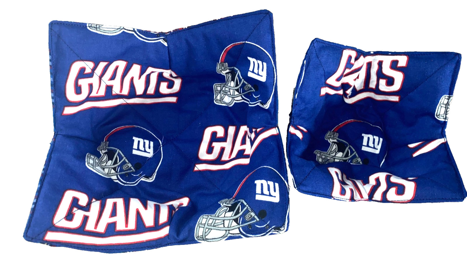 New York Giants NFL Football Fabric Bowl Cozy, Reversible / Washable - Set Of 2