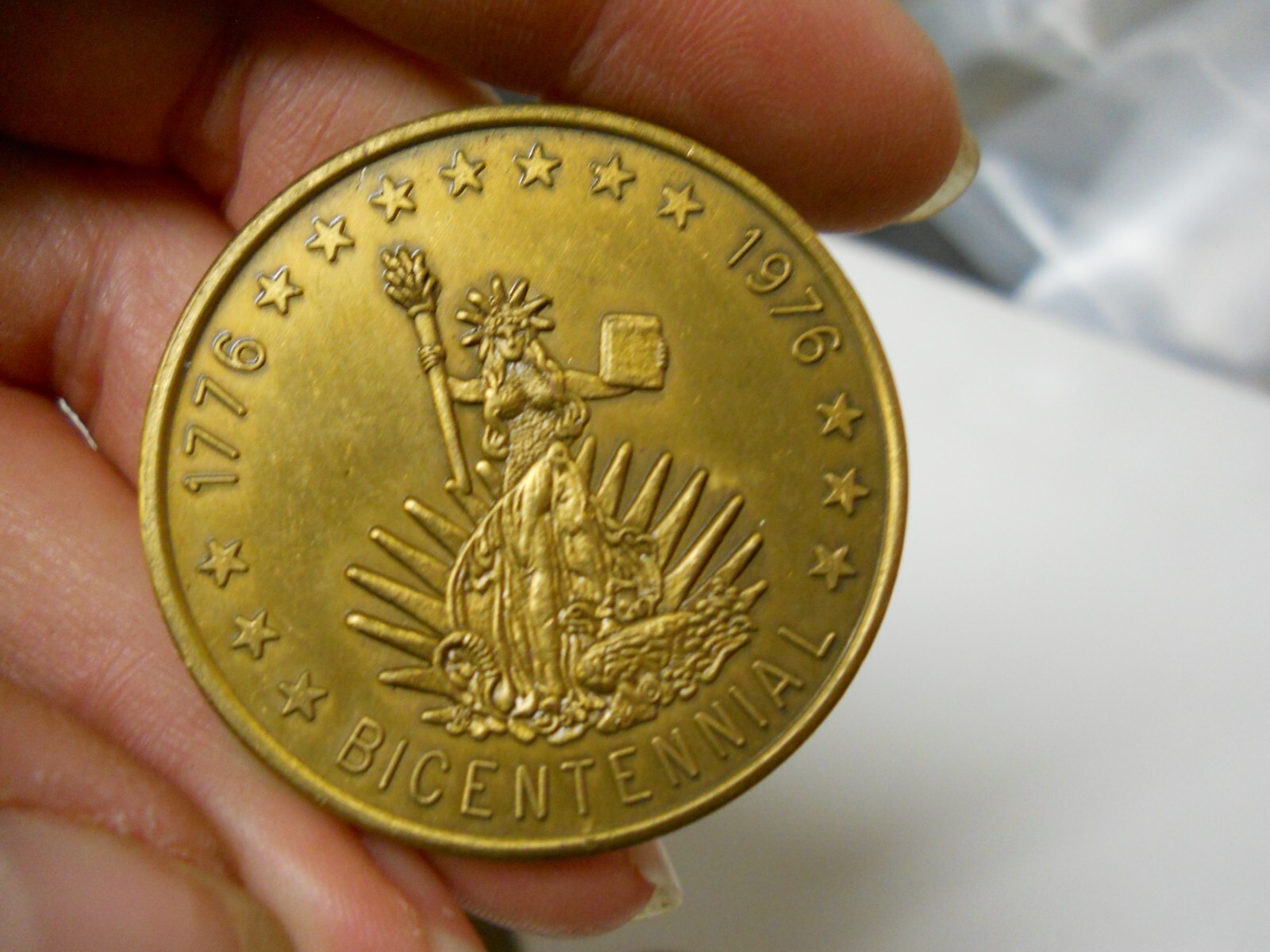 x5 NASA Bicentennial Brass Dual Challenge Coins 1776-1976 200 Years of Freedom
