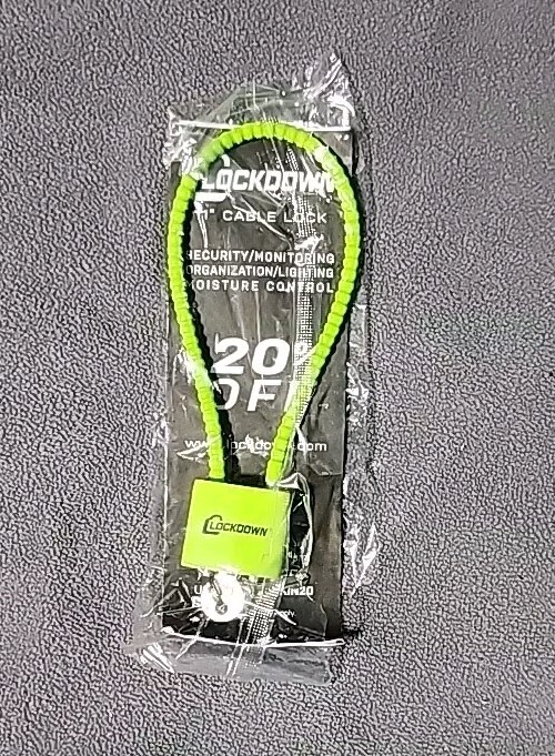 Lockdown 11" Cable Lock - Re-enforced With Non-marring Sheathing - 2-keys