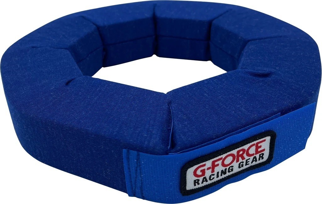 G-FORCE SFI Helmet Support Small Blue - 360 Degree Neck Support with Padding