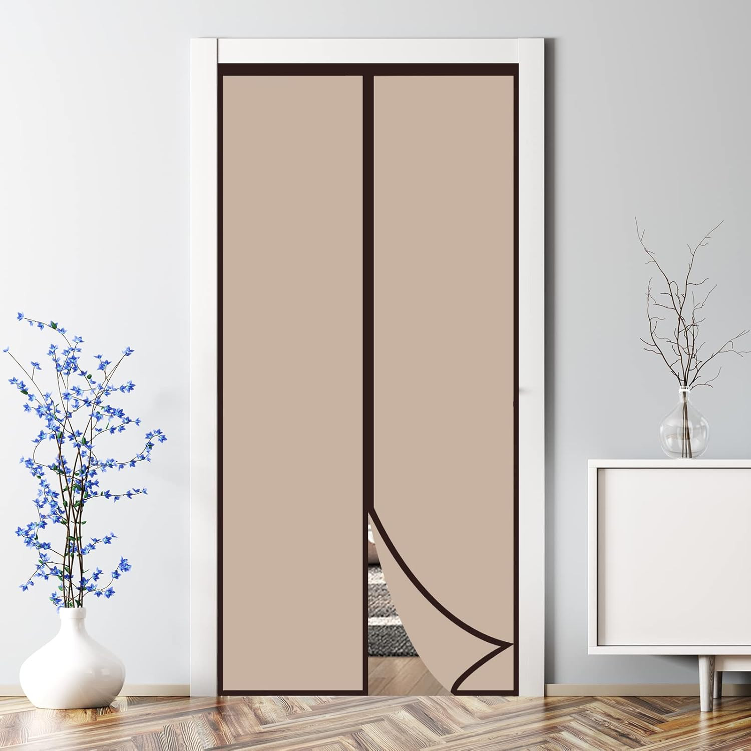 Magnetic Insulated Door Curtain, Thermal Door Cover Door Screen Auto Closer Self
