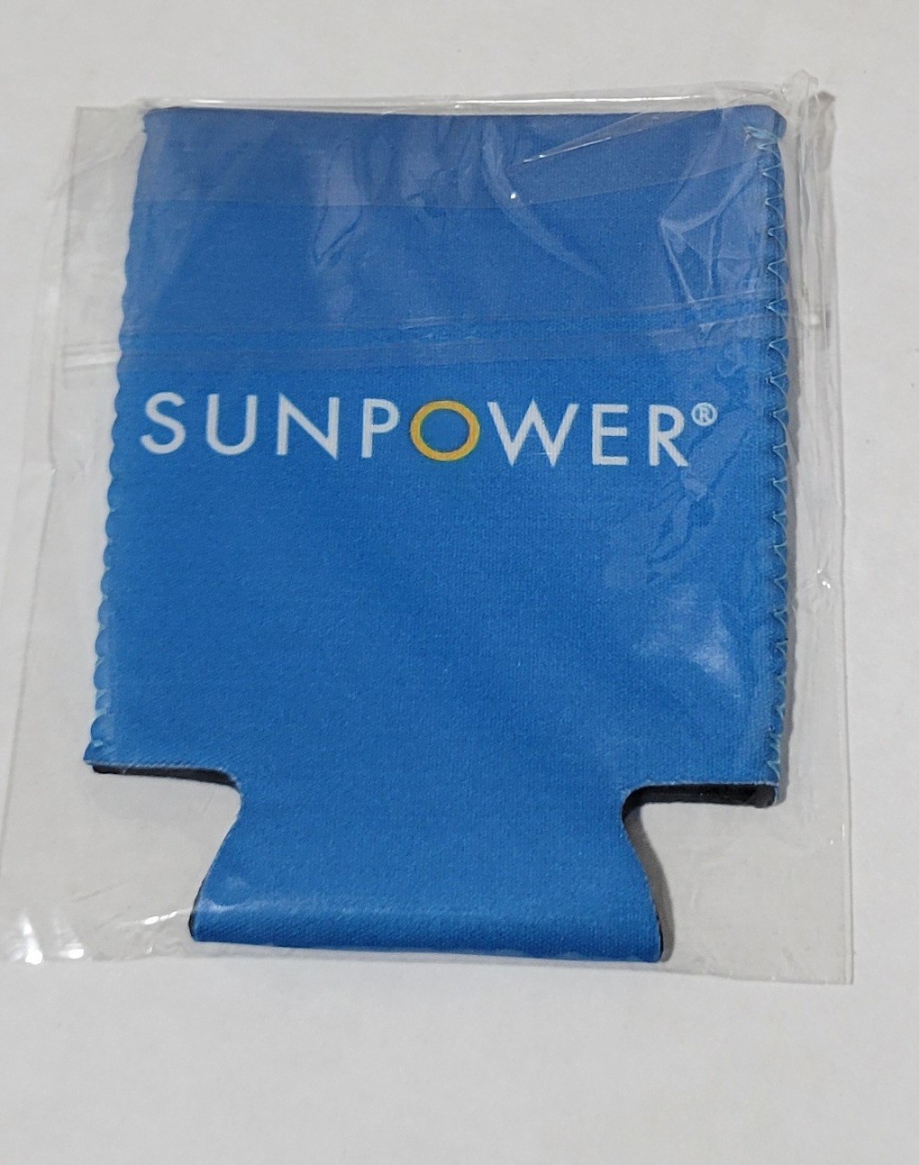 Koozies Lot of 25 Blue Foam Cans Beer Soda Summer Beach Party Sunpower Logo NEW