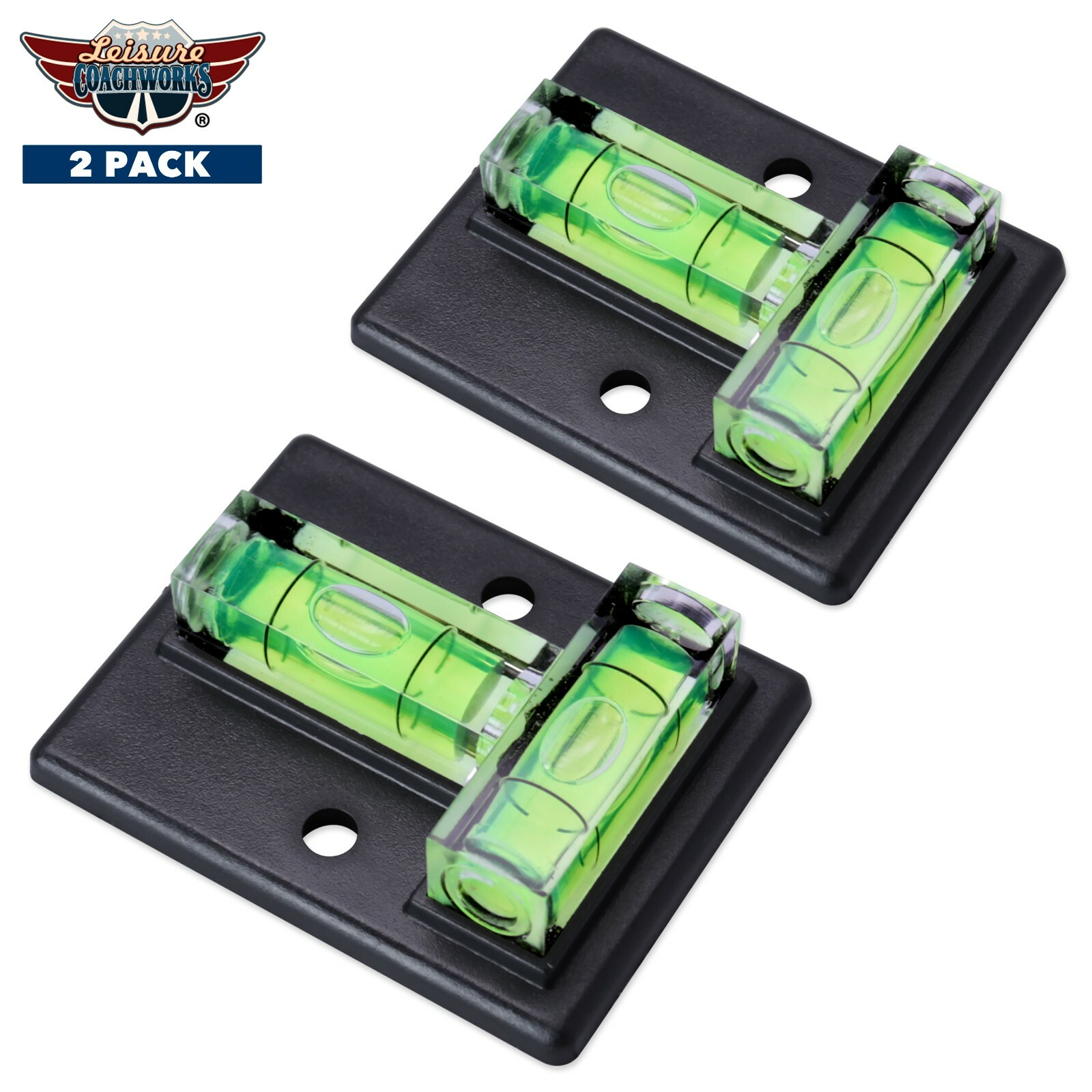 2 PACK NEW T Bubble Levels 2 Way Cross Check Easy To Read SQUARE LCW