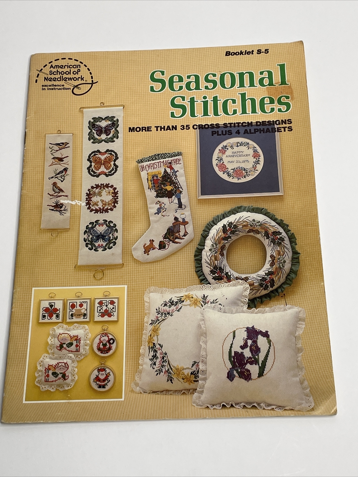 American School Seasonal Stitches 35 Designs and Alphabets Cross Stitch Pattern