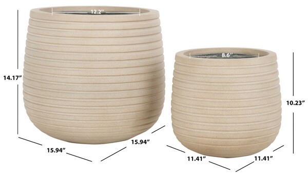 Safavieh JASPER PLANTER POT SET OF 2, Reduced Price 2172784645 PAT1535B-SET2