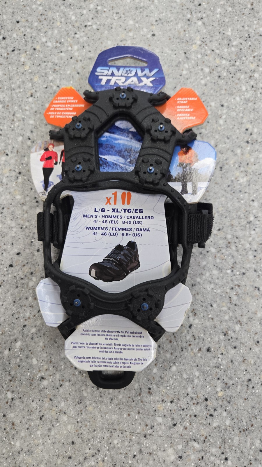 Snow Trax Yaktrax Shoe Foot Traction Snow Ice Size L/XL  Men's 8-12 Women's 9.5+