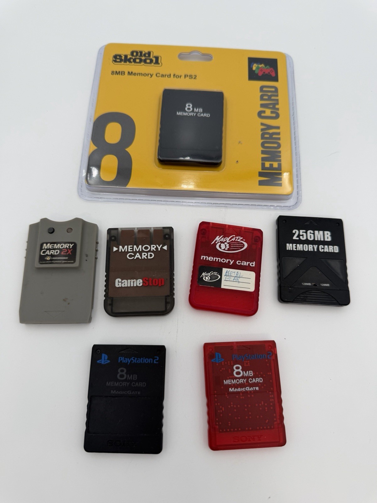 Sony PlayStation 2 PS2 Memory Card Lot - 7 Memory Cards Multiple