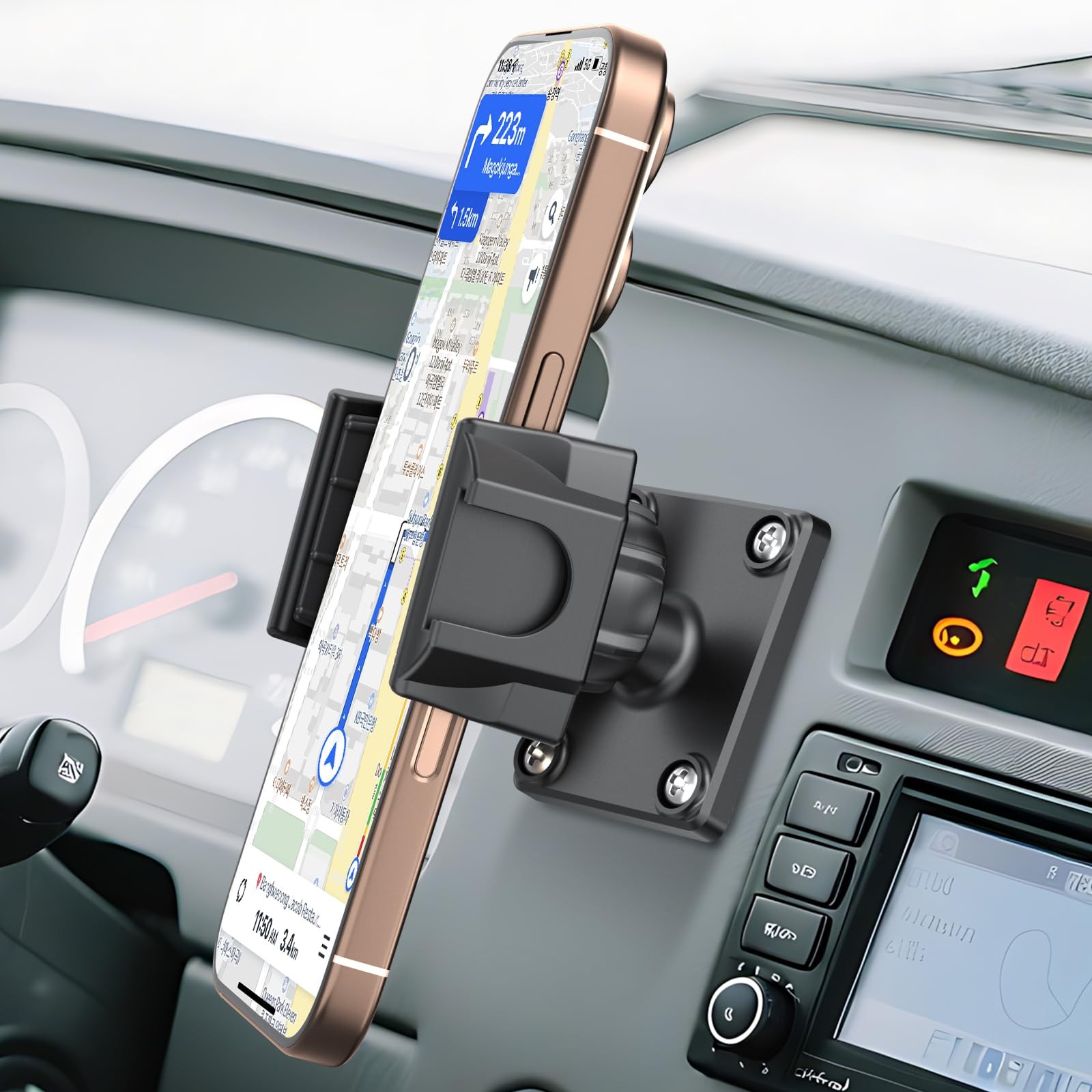 MAGJIEYX Car Phone Holder No Arm, Black phone holders for wall/car/truck/boat