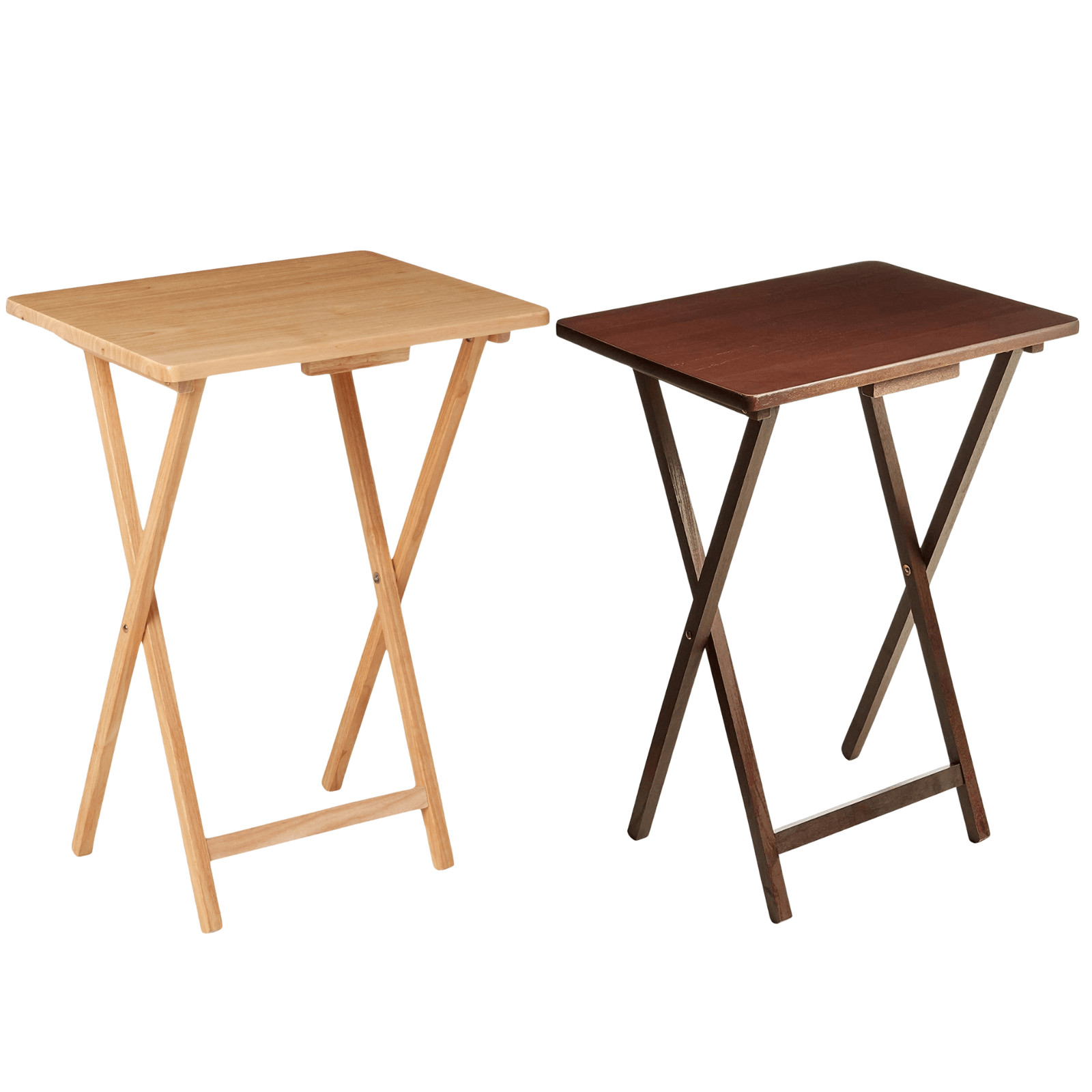 Mainstays Folding TV Tray Table Portable Lightweight Wooden Snack Dinner rack